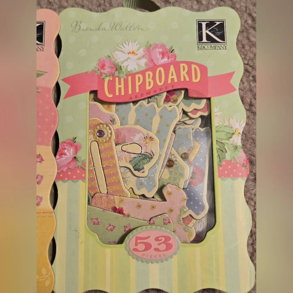 K & Company Chipboard Sets Bundle Of 3 Scrapbooking Paper Crafts